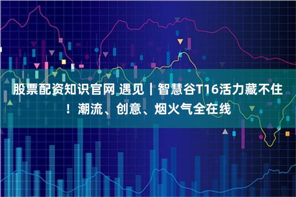 股票配资知识官网 遇见｜智慧谷T16活力藏不住！潮流、创意、烟火气全在线